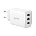 Baseus Kompaktais Lādētājs 3 x USB / 17W