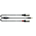 Cordial CFY 3 WMM-LONG audio cable 3 m 3.5mm 2 x XLR (3-pin) Black, Silver