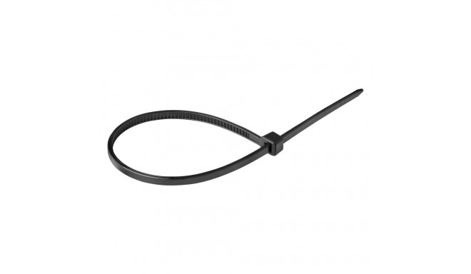 Kaablikinnitus, must, UV-kindel, laius 2,5mm, pikkus 100mm, 25 tk