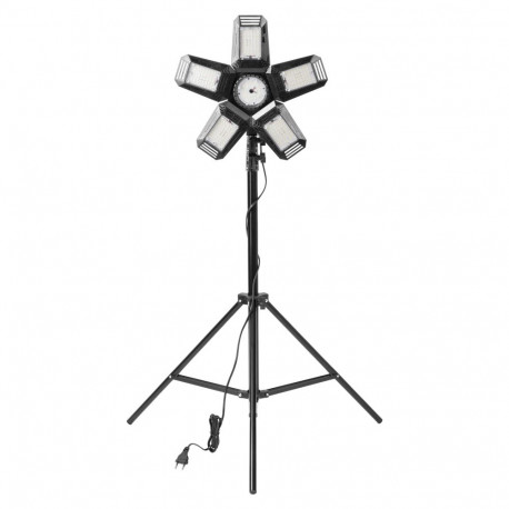 RIGEL LED komplekt: 5-tiivaline kokkupandav töökojalamp 55W + statiiv + adapter