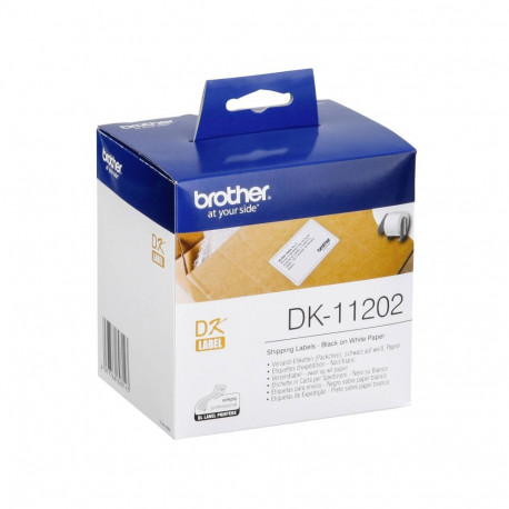 Brother DK-11202 maksikleeps, must/valge, 62 x 100 mm