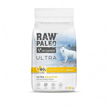 VETEXPERT Raw Paleo Ultra kalkuniga kuivtoit täiskasvanud keskmist ja suurt kasvu koertele, 10 kg
