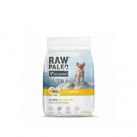 VETEXPERT kutsikate kuivtoit Raw Paleo Ultra Mini Puppy kalkuniliha 750g