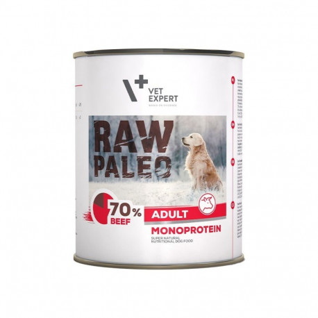 VETEXPERT Raw Paleo Adult Monoprotein Beef - wet dog food - 800 g