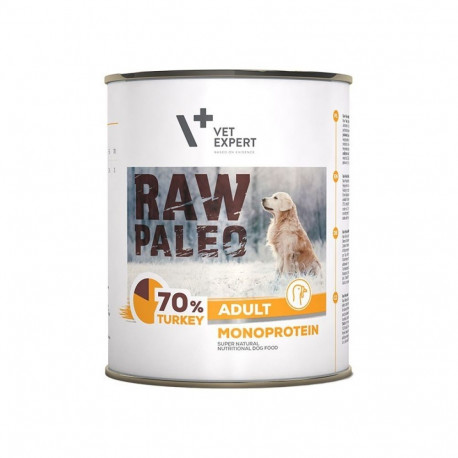VETEXPERT Raw Paleo Adult monoproteiinne kalkuniliha märg koeratoit - 800 g