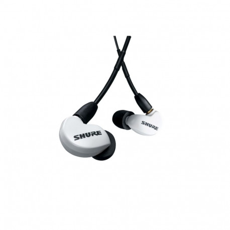Shure AONIC 215 valged in-ear kõrvaklapid ühe elemendiga ja 3,5 mm kaabliga