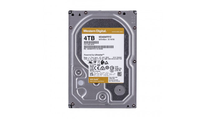 Western Digital Gold WD4004FRYZ sisemine kõvaketas 3.5" 4 TB Serial ATA III