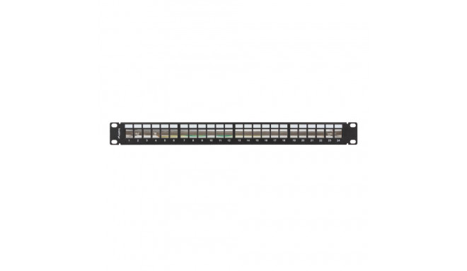 PATCH PANEL BLANK 24 PORT 1U 19" FTP FOR KEYSTONE MODULES BLACK LANBERG