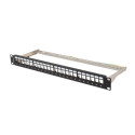 PATCH PANEL BLANK 24 PORT 1U 19" FTP FOR KEYSTONE MODULES BLACK LANBERG