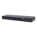 INTELLINET 19inch Intelligent PDU 8-Port 19inch Rackmountable Monitors Power Temperature and Humidit