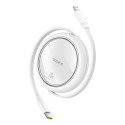 Baseus Free2Pull retractable USB-C / Lightning cable 20W 1m - white