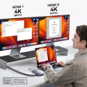HUB Baseus Metal Gleam Series II 7in1 USB-C - USB-C PD100W / 2x USB-A / 2x HDMI 4K / USB-A 3.0 / USB