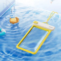 Baseus DeepDive case waterproof IPX8 with 4 layers of seal - white and yellow