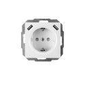 SOCKET+2USB WHITE