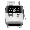 Smeg 50's Style Coffee Machine With Connected Black Grinder (Black)