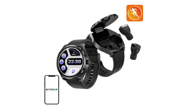 BlitzWolf BW-HW1 smartwatch + TWS headphones (black)