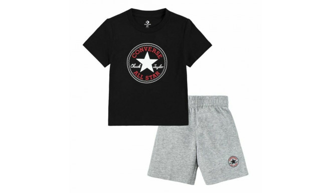 Children's Sports Outfit Converse Core Tee Ft Short Black Grey Babies - 24 Months