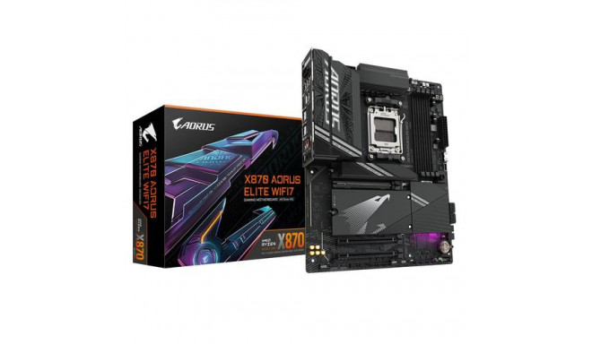 GIGABYTE X870 AORUS ELITE WIFI7 Motherboard - Supports AMD Ryzen 9000 CPUs, 16+2+2 phases VRM, up to