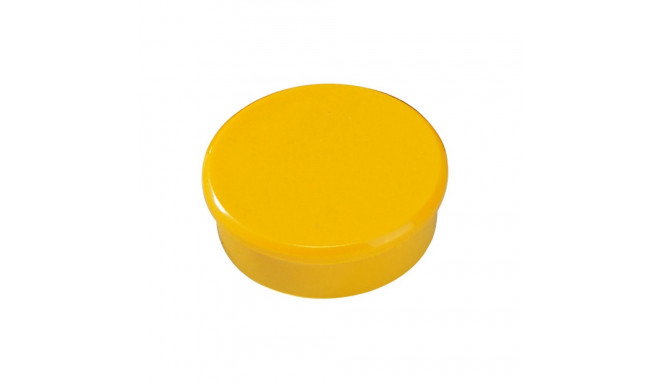 Magnet yellow - 38 mm, holding power 25N, height 13,5 mm, 2 magnets per blister card