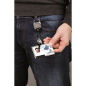 Retractable reel DURABLE EXTRA STRONG with snap button strap + keyring