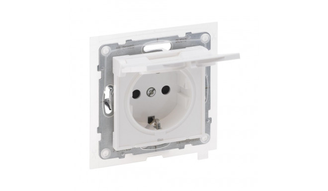 IP44 pistikupesa automaatklemmid valge