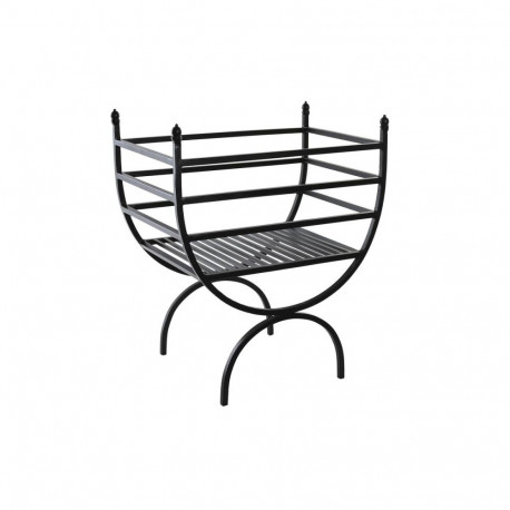 Woodshed DKD Home Decor Black Steel 48 x 30 x 57 cm Log Stand