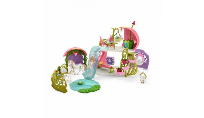 Playset Schleich glitter house with unicorns, lake and stable - 42445 Plastic Horse