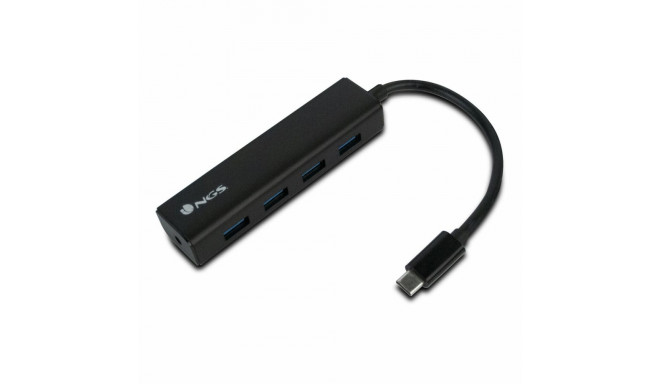 4-Port USB Hub NGS WONDERHUB4 Black 5 Gbps
