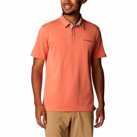 Men’s Short Sleeve Polo Shirt Columbia Nelson Point™ Coral - 5XL