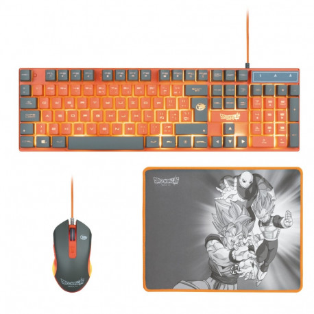 Klaviatuur ja Hiir FR-TEC Dragon Ball Hispaaniakeelne Qwerty Oranž