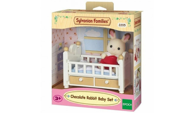 Action Figure Sylvanian Families Baby Rabbit Chocolate Bed