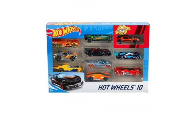 Transportlīdzekļu Rotaļu Komplekts Hot Wheels Metāls (10 Pcs)