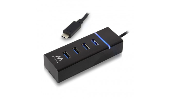 USB-хаб на 4 порта Ewent EW1137 USB 3.1 Чёрный