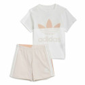 Laste Spordikostüüm Adidas Trifolio Valge - 3-6 kuud Laste Spordikostüüm Adidas Trifolio Valge - 3-6 kuud