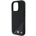 BMW BMHMP16L23PUPDK iPhone 16 Pro 6.3" black/black hardcase M Perforated Tricolor Line MagSafe