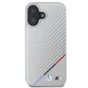 BMW BMHMP16S23PUDTS iPhone 16 6.1" gray/gray hardcase M Carbon Tricolor Line MagSafe