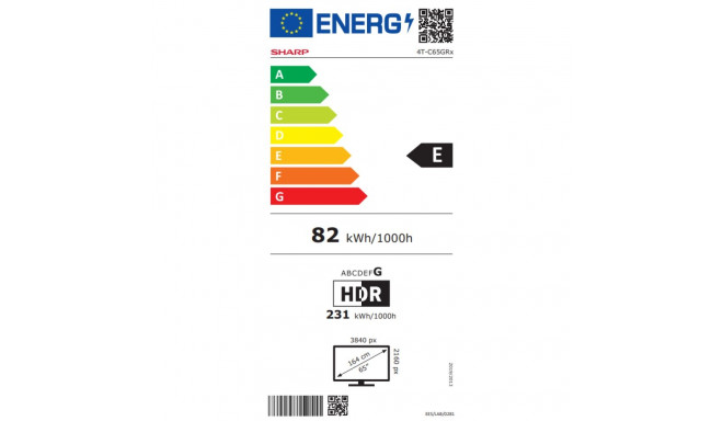 Sharp 65GR8265E | 65 | Smart TV | Google TV | UHD