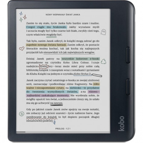 Kobo Libra värviline e-luger must (N428-KU-BK-K-CK)