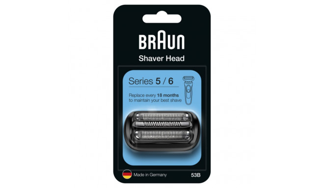 Braun Series 5/6 53B Replacement Shaver Head, Black