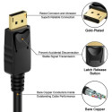 PremiumCord DisplayPort 1.4 connection cable M/M, gold-plated connectors 1,5m