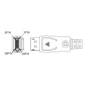 PremiumCord DisplayPort 1.4 connection cable M/M, gold-plated connectors 1,5m