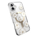 Speck Presidio Lux ClickLock & MagSafe - Etui iPhone 16 Plus (Sunshine Daisies / Clear / Gold)