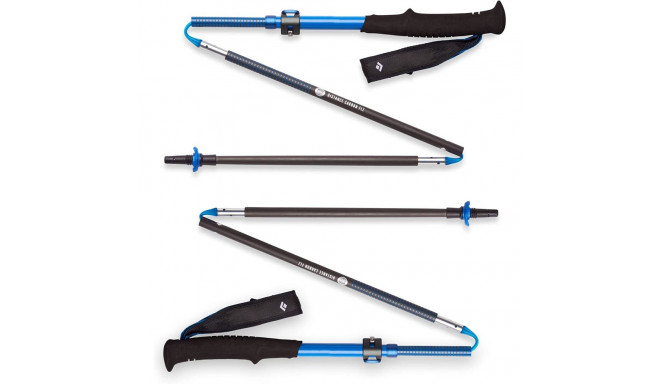 Black Diamond Trekking poles Distance Carbon FLZ, fitness equipment (blue, 1 pair, 110-125 cm)