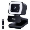 "Aukey PC-LM6 Stream Series with Ring Light Full HD Webcam with 1/3""-CMOS Sensor black"