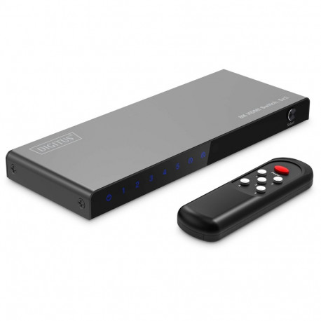 "DIGITUS HDMI Switch, 5x1 8K/60Hz HDR, HDCP 2.3"