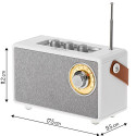 Speaker Bluetooth CR1902 FM USB-C white
