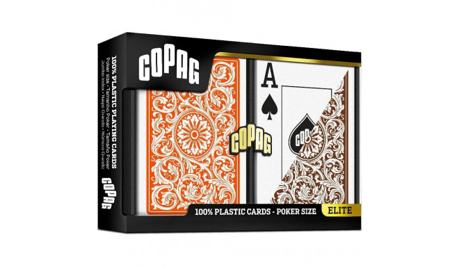 COPAG Cards Elite Orange Brown Double Poker Jumbo