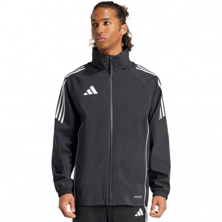 adidas meeste jope Tiro 24 Rain IJ7390 S, must-valge