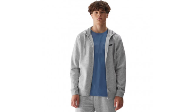 Bluza męska 4F M0951 chłodny jasny szary melanż 4FWSS24TSWSM0951 27M L
