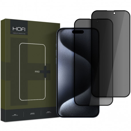 SZKŁO PRYWATYZUJĄCE HOFI ANTI SPY GLASS PRO+ 2-PACK IPHONE 16 PRO MAX / 17 PRO MAX PRIVACY